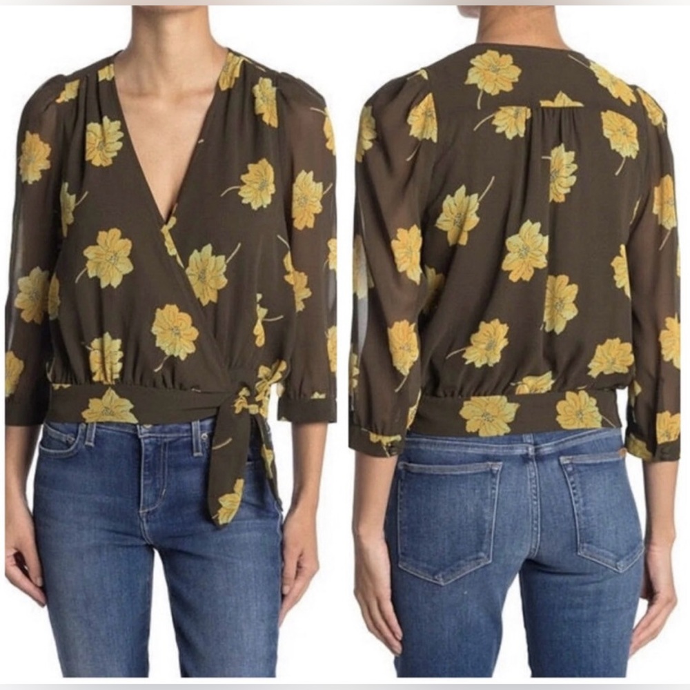Madewell Wrap Around Floral Top/Blouse